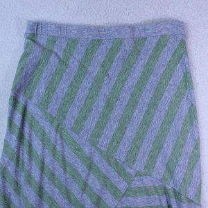 CALVIN KLEIN PERFORMANCE MAXI SKIRT Women's Size Small Gray and‎ Green Long 38"